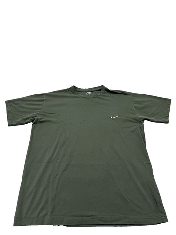 Nike Unisex Dark Green Oversized Logo T-Shirt Size S Short Sleeve