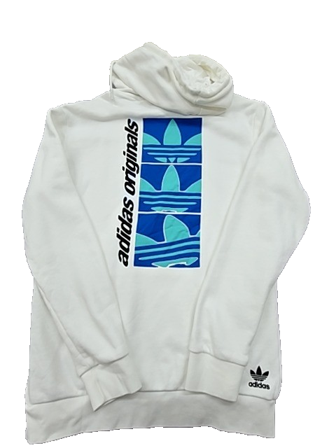 Adidas Unisex Originals White Pullover Hoodie End Plastic Waste Regular