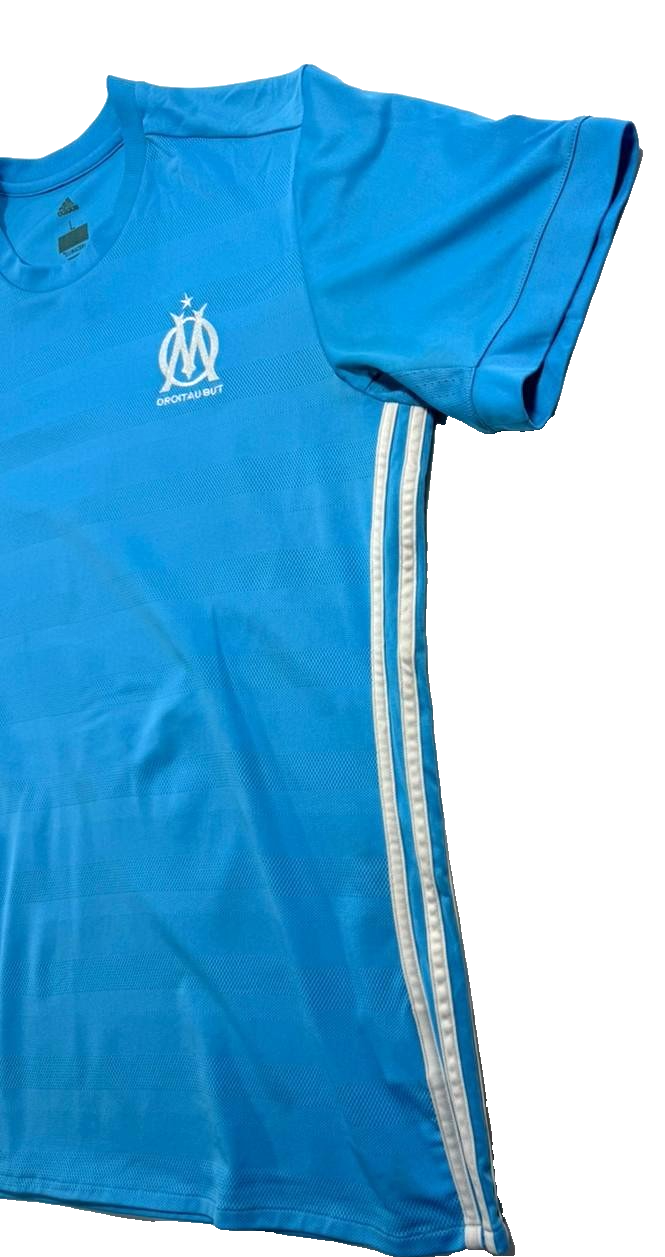 Adidas Olympique De Marseille 2017-2018 Away Football Shirt In Light Blue - L