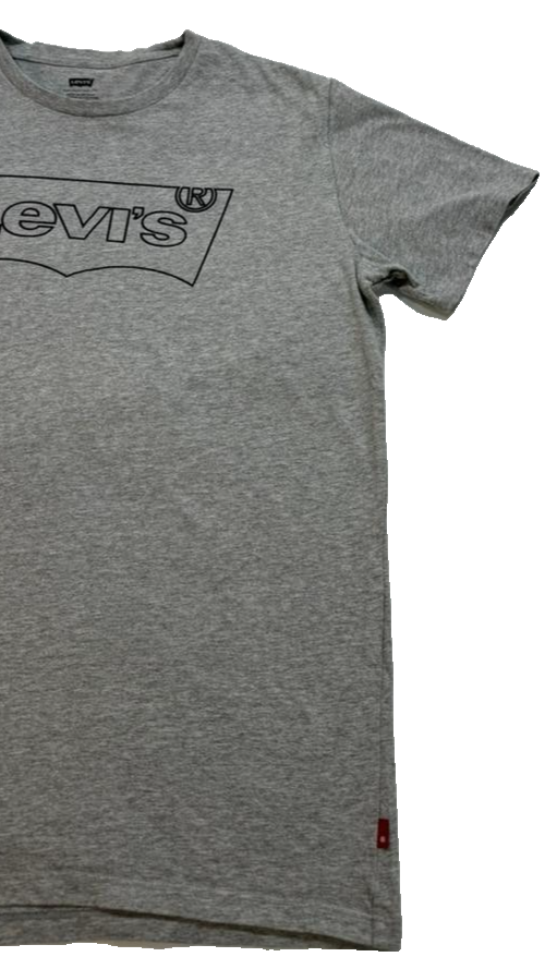 LeviS Men's Housemark Graphic Tee, Outline Midtone Grey Heather, Size M