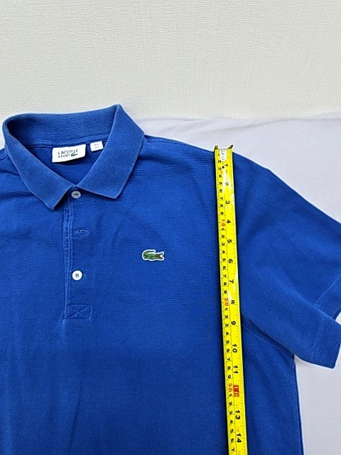 Lacoste Men's Navy Polo Shirt Short Sleeve Pique Crocodile Logo Size L