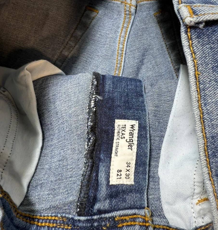 Wrangler Taxas Authentic Straight Men's Danim Jeans 34X30