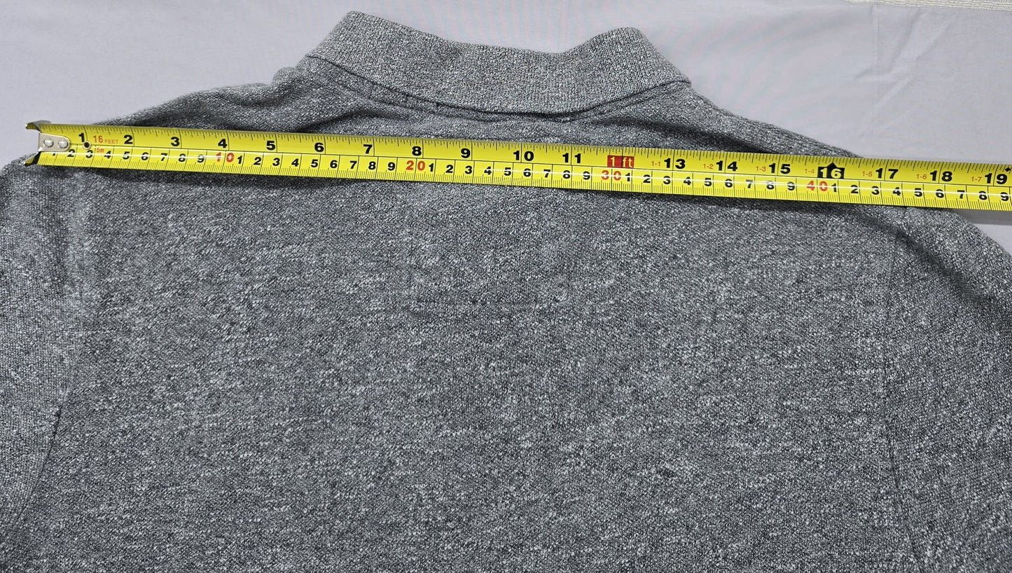 Superdry Men's Grey Polo Shirt XL Short Sleeve Cotton Pique
