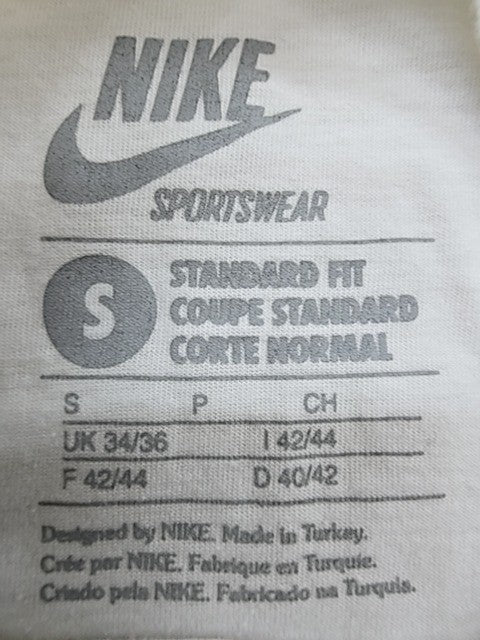 Nike Men's White Graphic T-Shirt S Short Sleeve Cotton Crew Neck