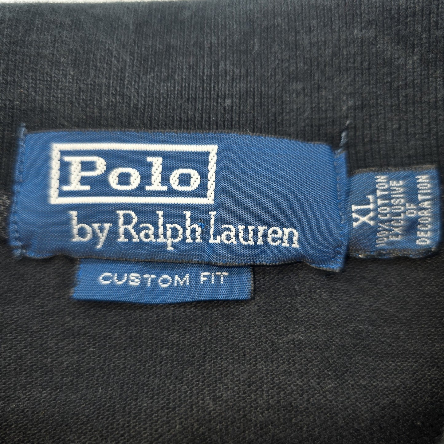 Polo Ralph Lauren Men Black Logo Polo Shirt Size L Regular Fit