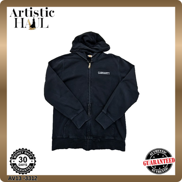 Carhartt Men's Black Hooded College Jacket Size M