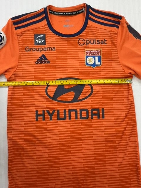 Adidas Men's Olympique Lyonnais Orange Away Jersey S Vintage