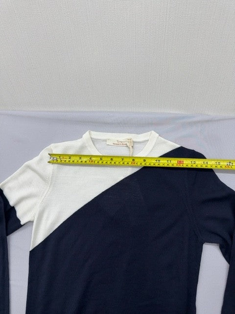 Harmont & Blaine Colorblock Wool Sweatshirt XS Navy/Cream Italy
