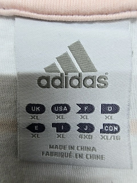 Adidas Originals Men's White Striped T-Shirt XL Relaxed Fit