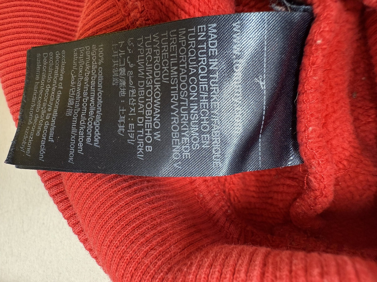 Tommy Jeans Men's Red Pullover Hoodie S French Terry Long Sleeve