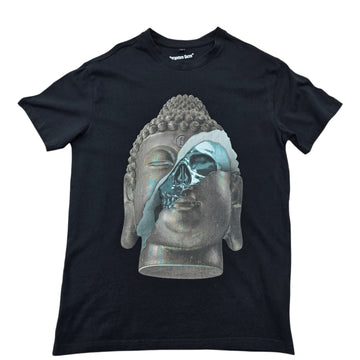 Forgotten Faces Men's Black Buddha Graphic T-Shirt Size S