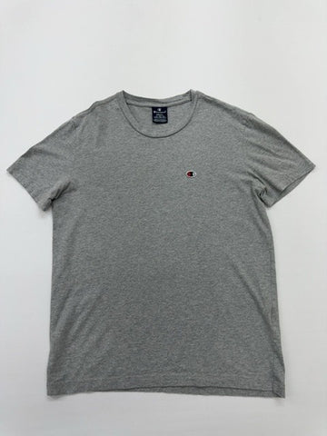 Champion Men Gray Logo T-Shirt Big & Tall Size Small Regular Crew Neck