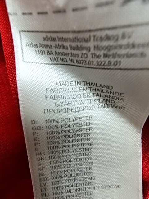 Adidas Red Soccer Jersey Thailand 100% Polyester