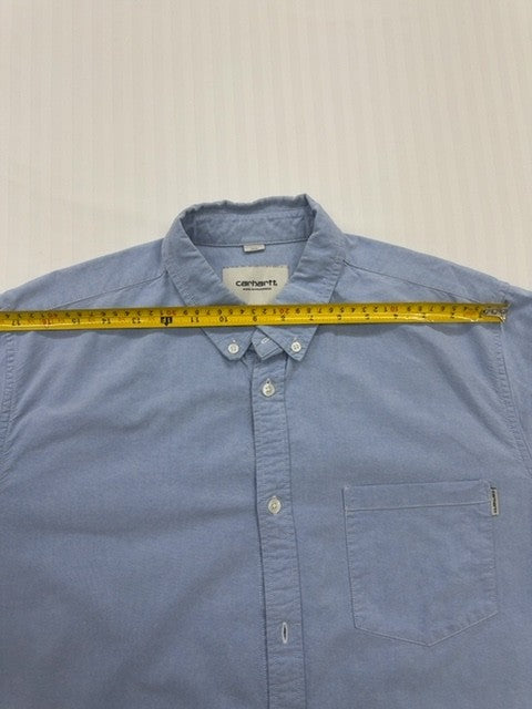 Carhartt Men's Light Blue Long Sleeve Button-Up Shirt XXL