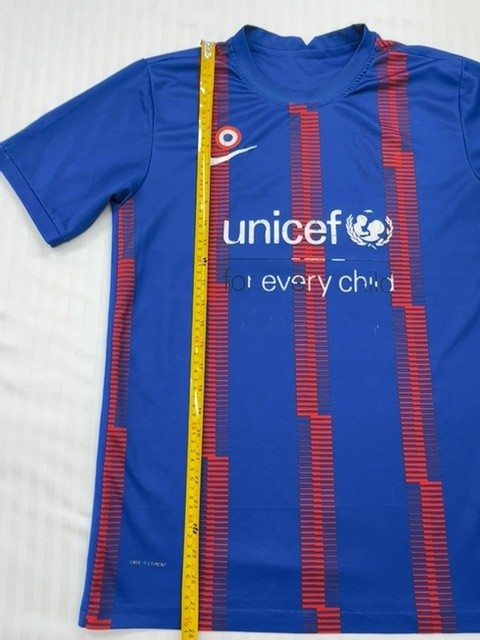 Nike FC Barcelona Men's Blue Red Striped Soccer Jersey XL Vintage
