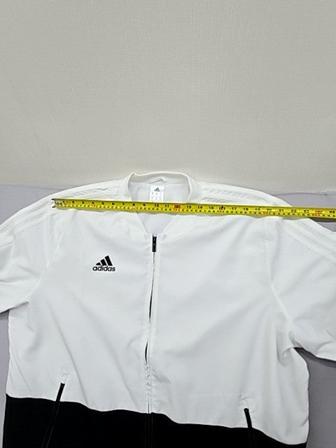 Adidas Originals Men's Track Jacket 2XL White/Black Color Block Full Zip