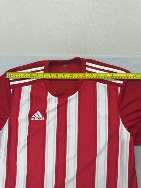 Adidas Striped 24 Jersey XL White/Red AeroReady Primegreen