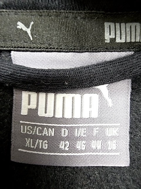 PUMA Men's Black Zip-Up Hoodie XL Regular Fleece 682586