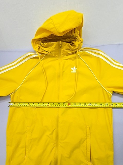 Adidas Originals Yellow 3-Stripes Pullover Hoodie Men's S Regular