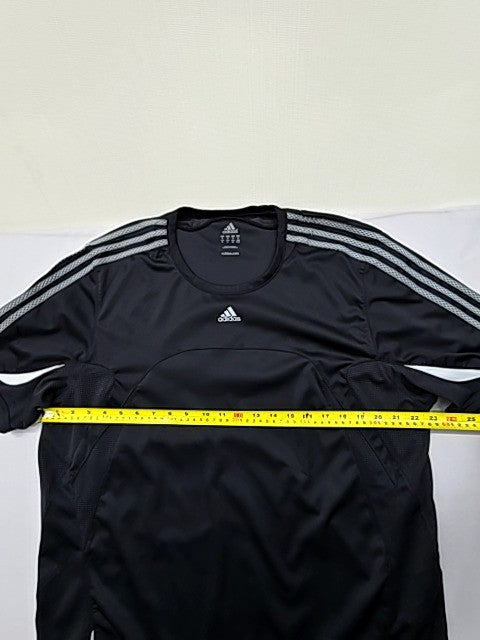 Adidas Men's XL Black Training T-Shirt AeroReady 3 Stripes Crewneck