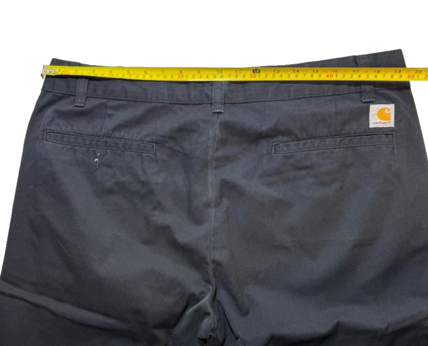 Carhartt Men's Sid Bermuda Slim Fit Cotton Twill Chino Shorts W38 Dk Blue