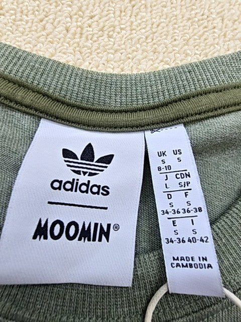 Adidas Originals Moomin Grey Women's Short Sleeve Crewneck T-Shirt 2023 DA2260