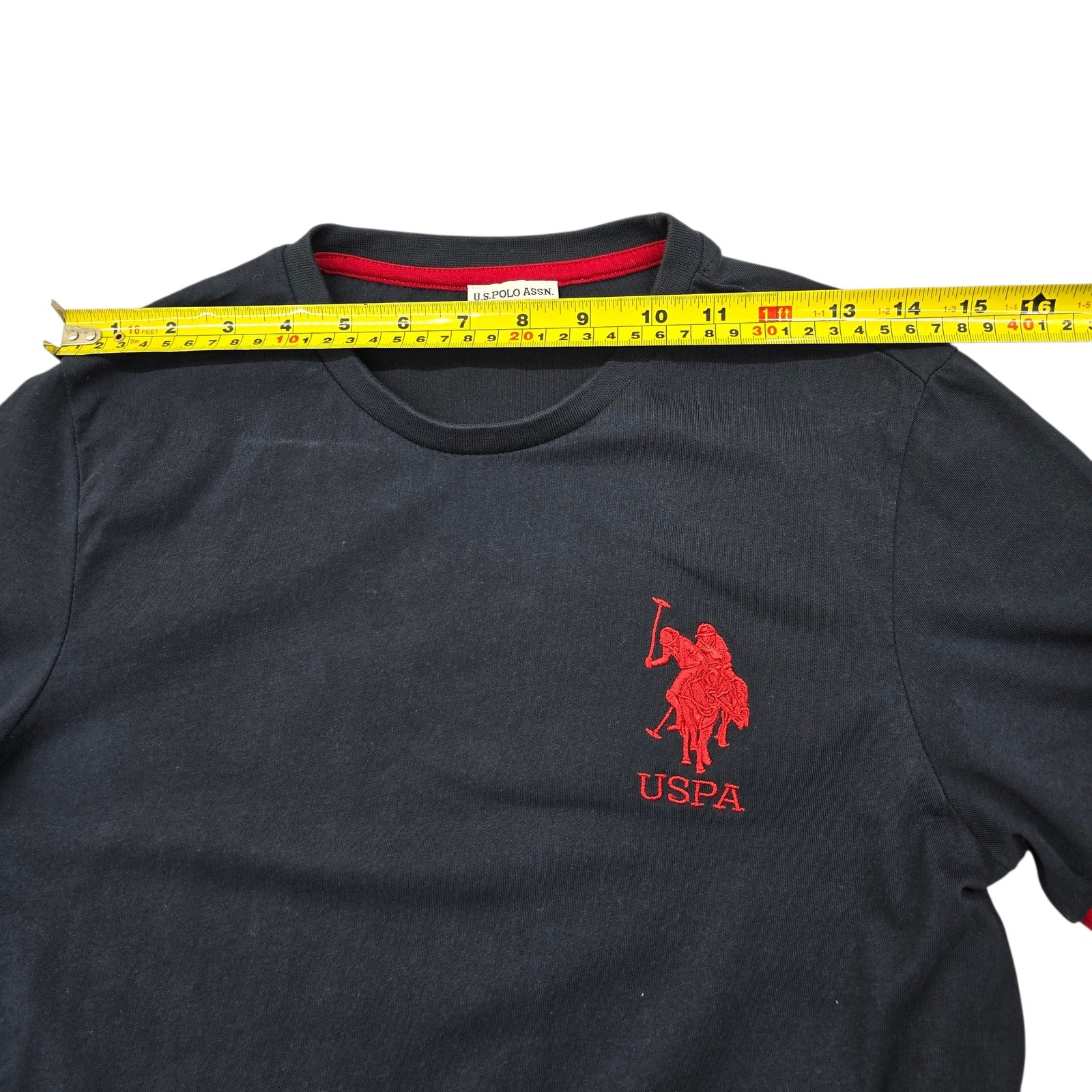 U.S. Polo Assn. Men Black T-Shirt size 15 product image 5