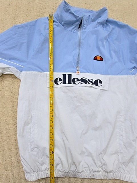 Ellesse Men's Blue/White Colorblock Track Jacket M Zipper