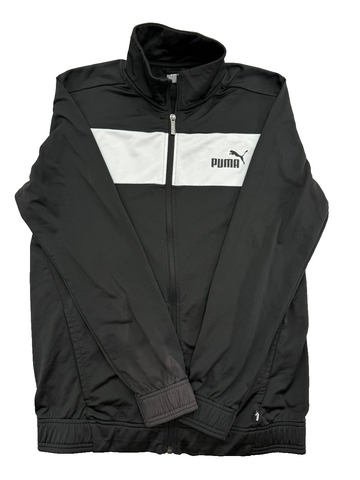 PUMA Men's Black Track Jacket M Full Zip Polyester Long Sleeve