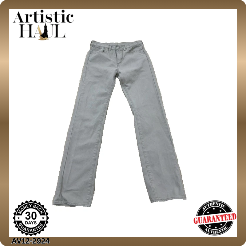 Levi's Men's Grey Slim 513 Jeans W32xL34 100% Cotton