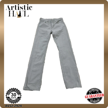 Levi's Men's Grey Slim 513 Jeans W32xL34 100% Cotton