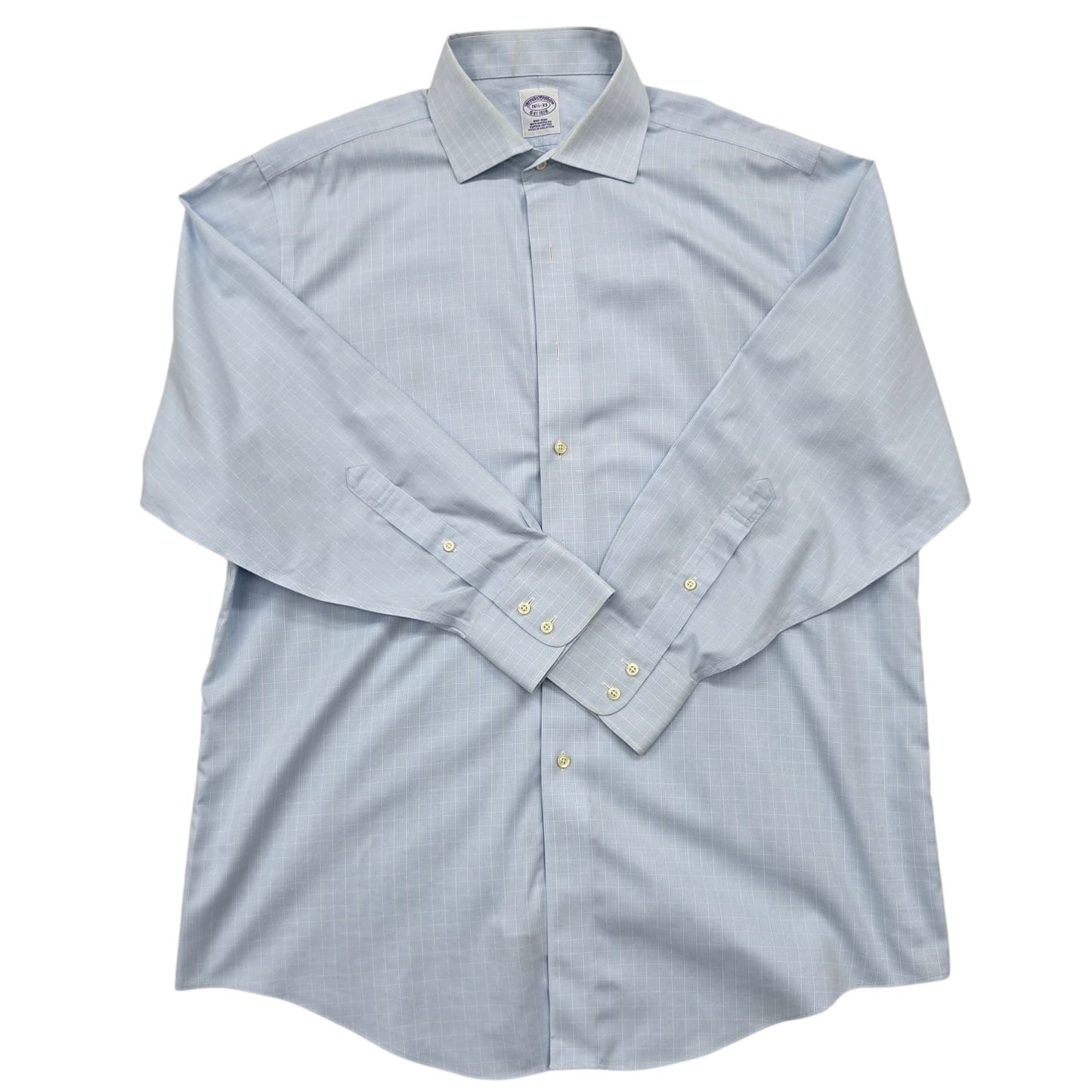 Brooks Brothers Men's Light Blue Non-Iron Dress Shirt 16.5-33