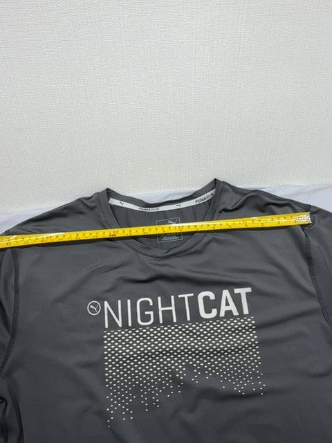Puma Nightcat Women's XL Gray Running T-Shirt Reflective Graphic