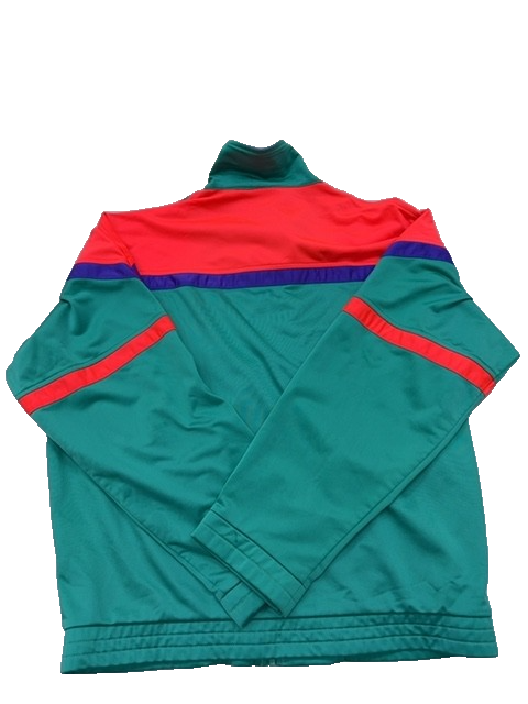 Fila Men's Color Block Track Jacket XL Green Red Purple Shiny Zipper
