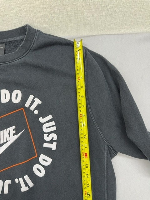 Nike Men's Grey Crewneck Sweatshirt L Just Do It Long Sleeve