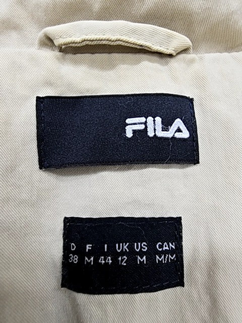 Fila Women's Vintage Windbreaker Jacket M Light Grey Cotton