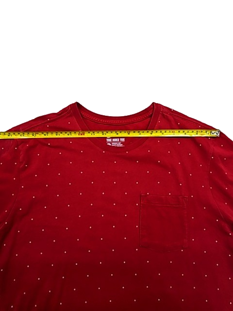 Nike Men's Red Polka Dot The Nike Tee T-Shirt L Athletic Fit Pocket