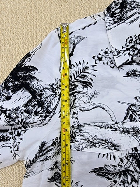 Koton Women's White Tropical Long Sleeve Cotton Shirt Size 38