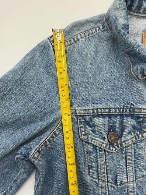Levi Strauss Girls Light Blue Denim Trucker Jacket XL Regular Button Front
