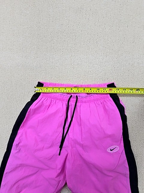 Nike Unisex Pink Black Stripe Nylon Sweatpants Size S