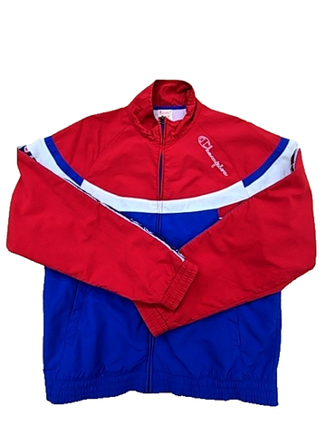 Champion Men's Red/White/Blue Colorblock Nylon Jacket Size M