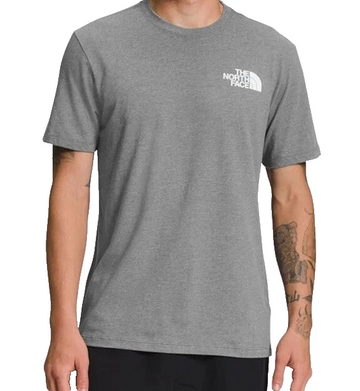 Mens North Face Grey Men�S Tee Xl Back Box Logo Outdoor Shirt