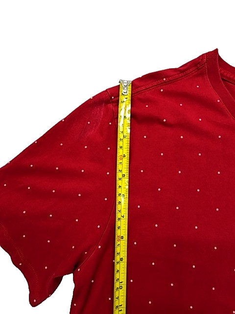 Nike Men's Red Polka Dot The Nike Tee T-Shirt L Athletic Fit Pocket