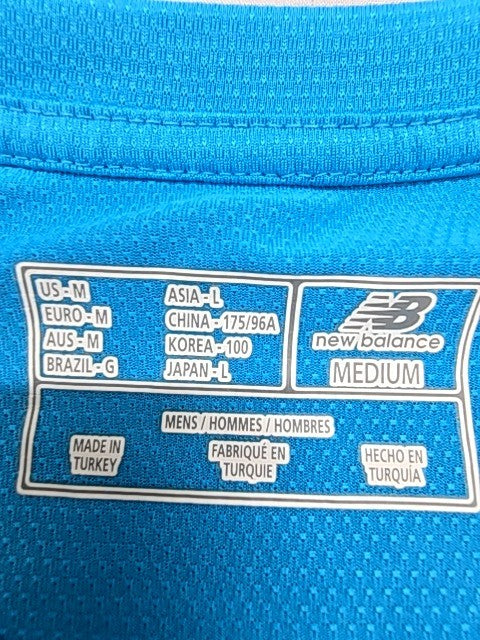 New Balance Men's Blue Graphic T-Shirt M Athletic NB DRY