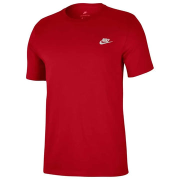 Nike Red Classic T-Shirt Small Swoosh Logo Cotton Unisex Size L