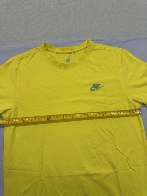 Nike Men's Yellow Short Sleeve T-Shirt Size S Cotton Crew Neck