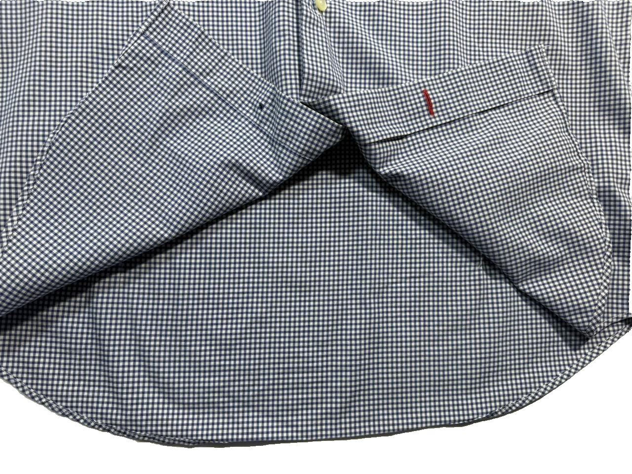 Tommy Hilfiger Men's Blue White Check Dress Shirt Easy Care Size 39