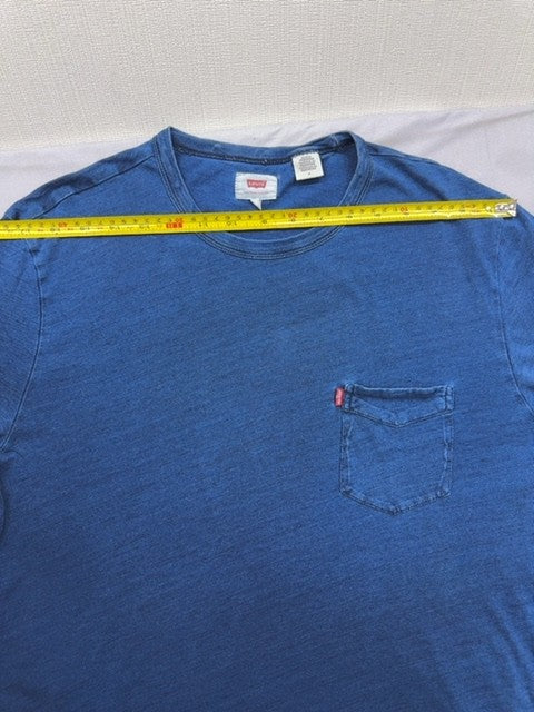 Levi's Men's Short Sleeve Blue Pocket T-Shirt Medium Cotton