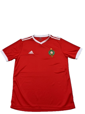 Adidas Men's Red Soccer Jersey L Climalite V-Neck Short Sleeve