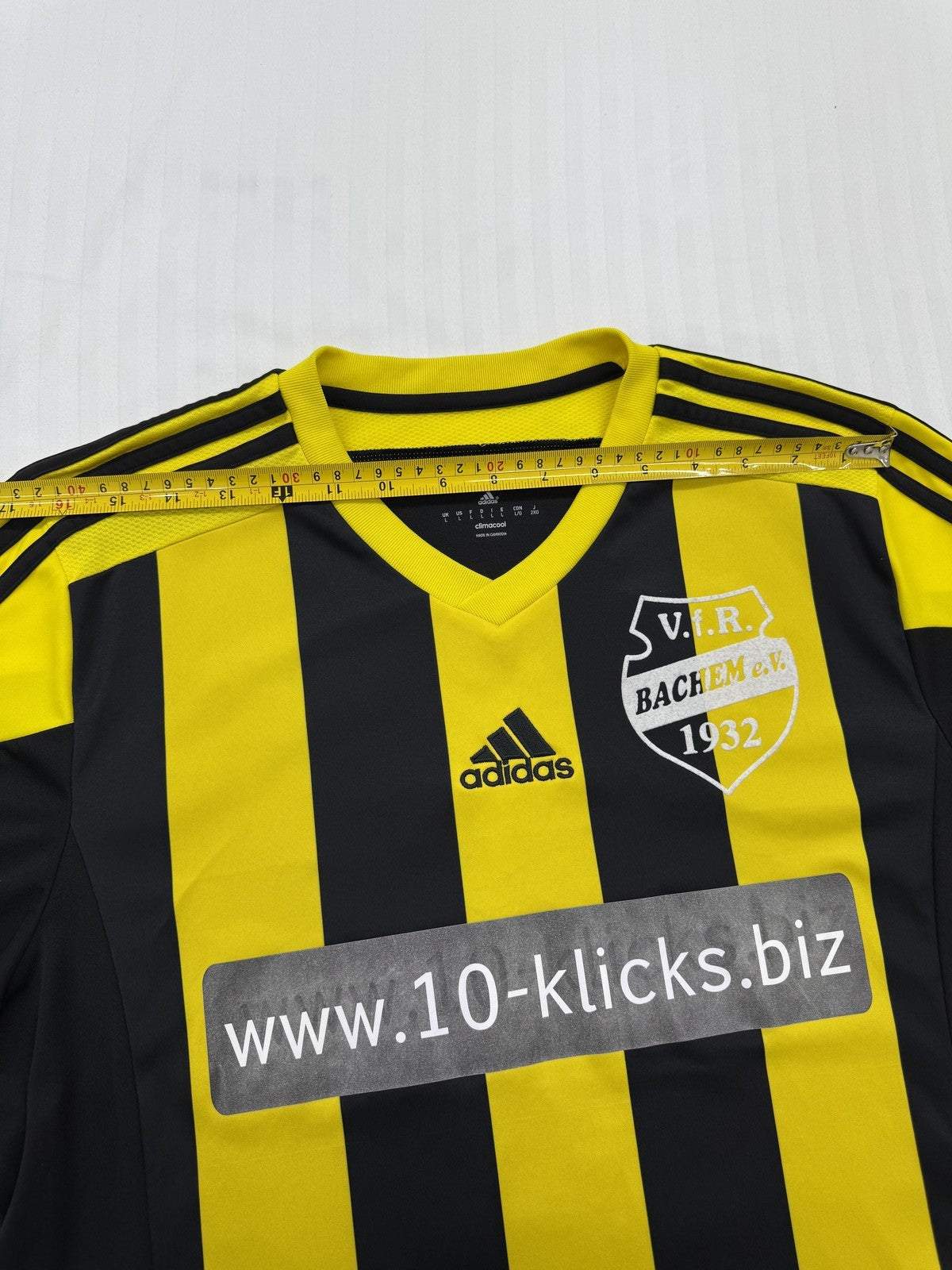 Adidas VfR Bachem Women's L Black/Yellow Climacool Away Jersey(#12)